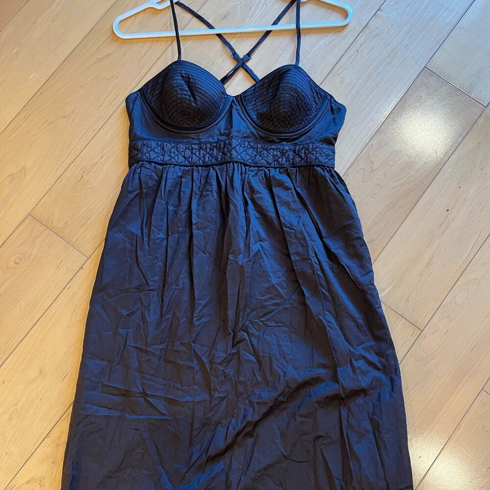 Proenza Schouler Chocolate Brown and Black Bustier Dress